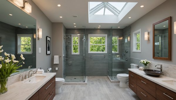 Verrière salle bain : lumière naturelle et espace optimisé